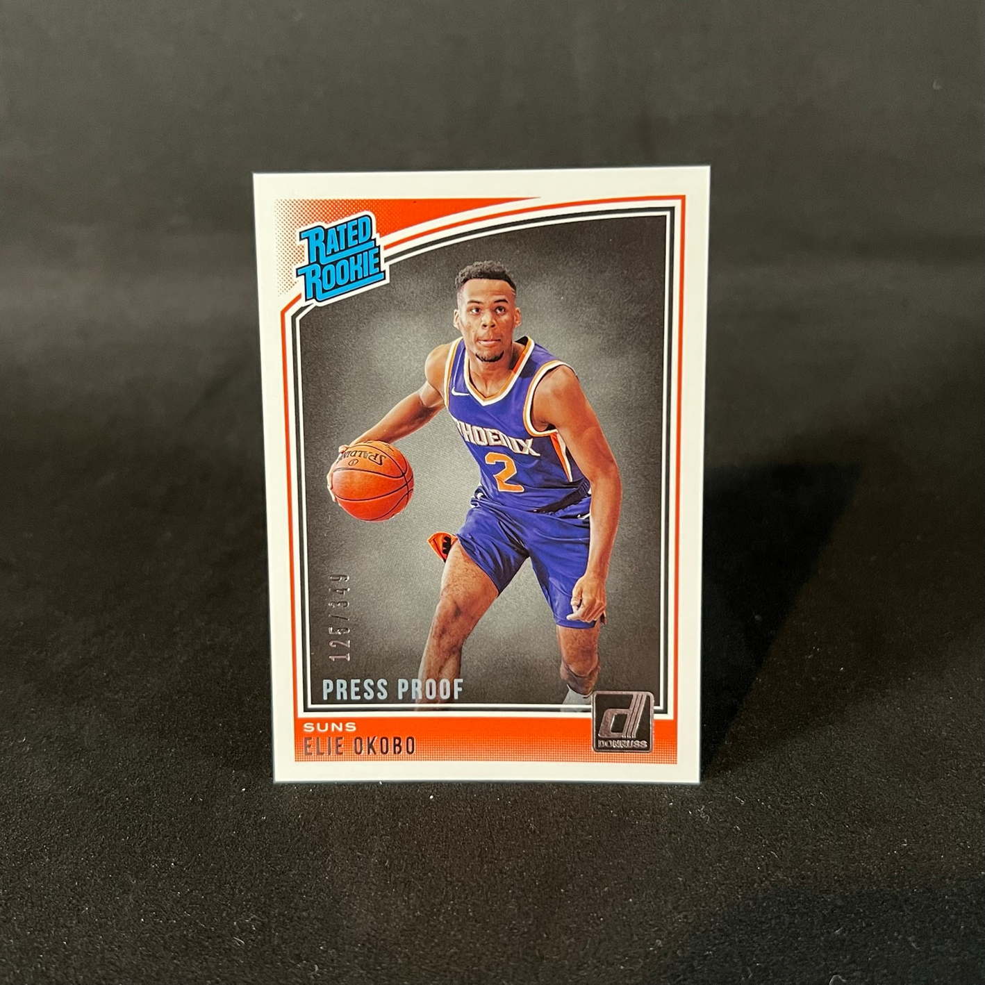 2018-19 Elie Okobo Donruss Rated Rookie Press Proof RC /349