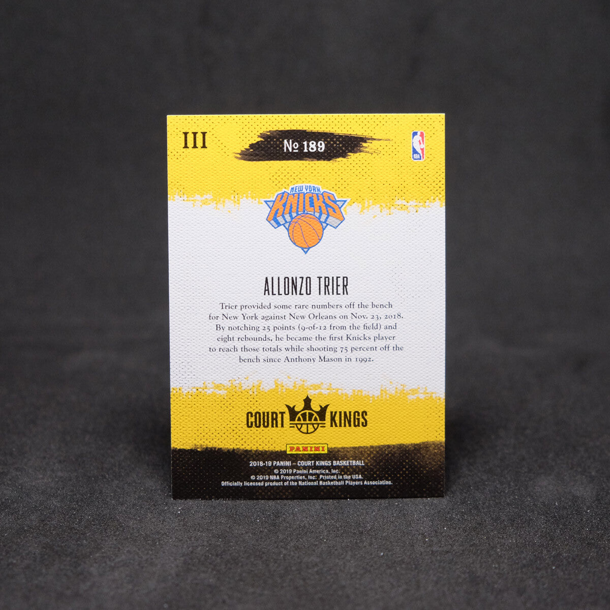 2018-19 Allonzo Trier Court Kings Rookies III