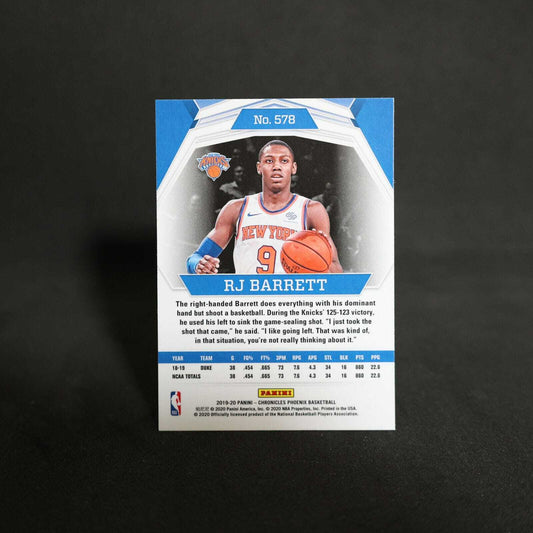 2019-20 Panini Chronicles Phoenix RJ Barrett #578 Aqua Rookie Card