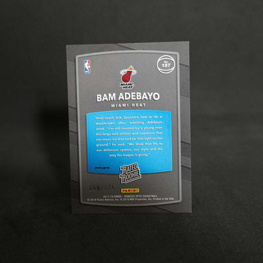 2017-18 Panini Donruss Optic Bam Adebayo Rated Rookie Lime Prizm /175