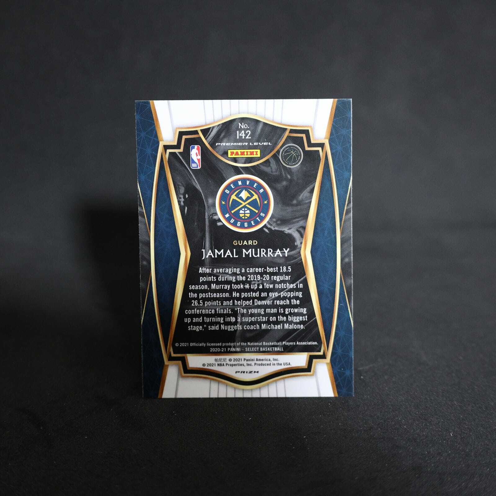 2020-21 Jamal Murray Select 4 Card Lot