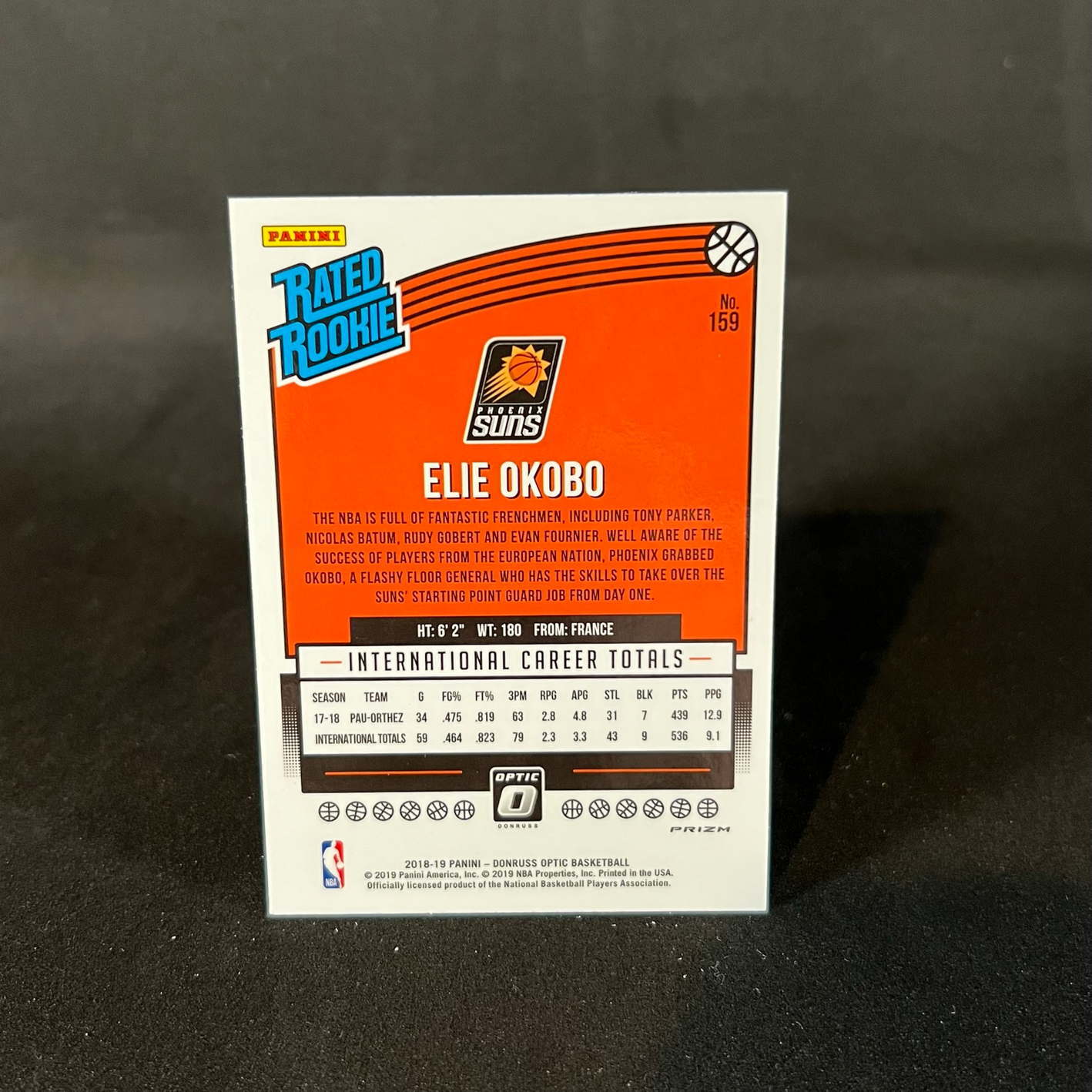 2018-19 Elie Okobo Donruss Optic Rated Rookie Silver Prizm RC