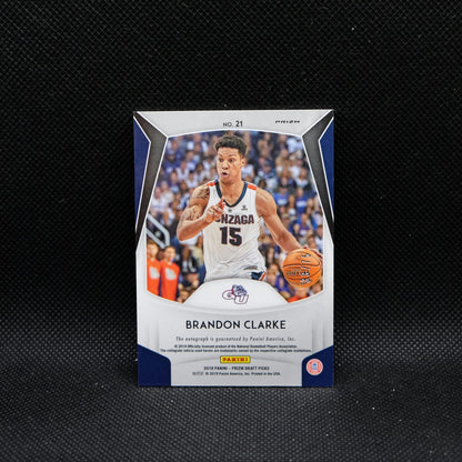 2019 Prizm Draft Brandon Clarke #21 Hyper Silver Prizm Autograph Rookie Card /75