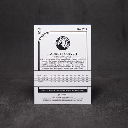 2019-20 Jarrett Culver NBA Hoops Holo /199 Rookie Card