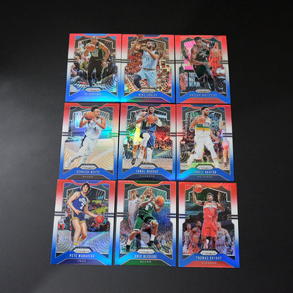 2019-20 Prizm Red White Blue Prizm Card Lot #2 - 9 Cards