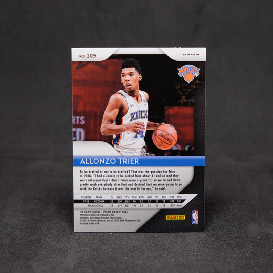 2018-19 Allonzo Trier Prizm - #209 Rookie Card Fast Break Prizm
