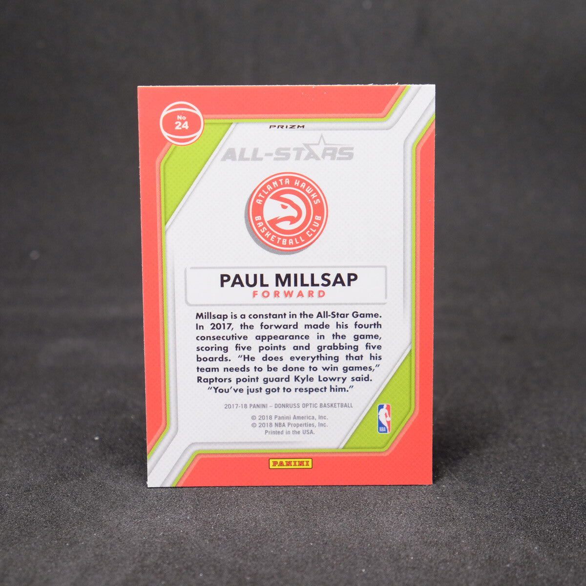 2017-18 Panini Donruss Optic Silver Fast Break Prizm All Stars Paul Millsap