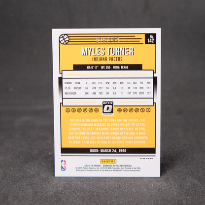 2018-19 Panini Donruss Optic Lime Green Prizm Myles Turner /149