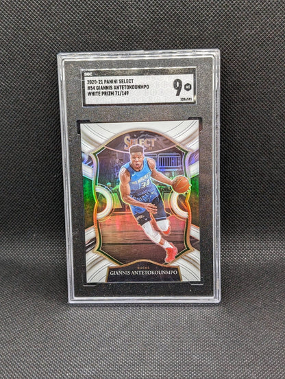 2020-21 Giannis Antetokounmpo Select White Prizm /149 SGC 9 Mint