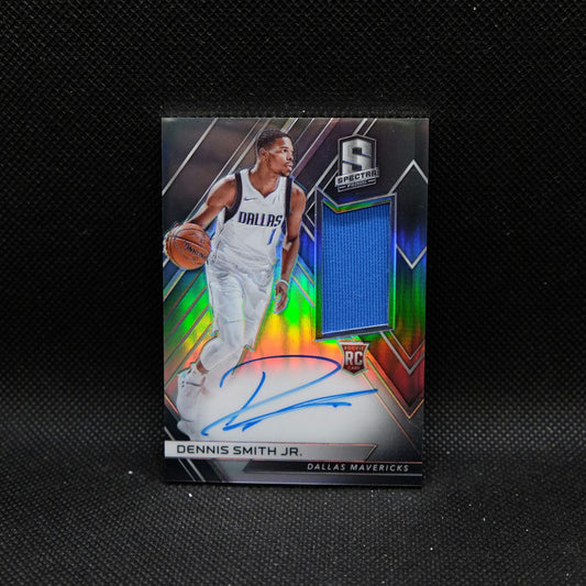 2017-18 Spectra Dennis Smith Jr. Rookie Patch Auto Silver Prizm /299