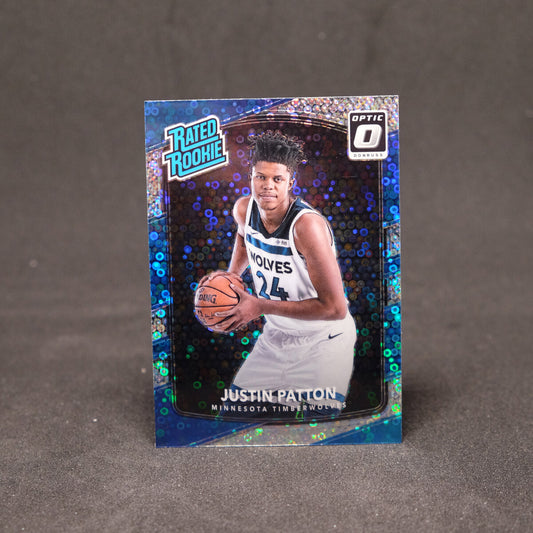 2017-18 Panini Donruss Optic Silver Fast Break Prizm Rated Rookie Justin Patton