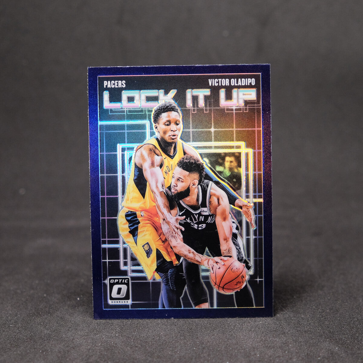2018-19 Victor Oladipo Donruss Optic Lock It Up Purple Holo Prizm