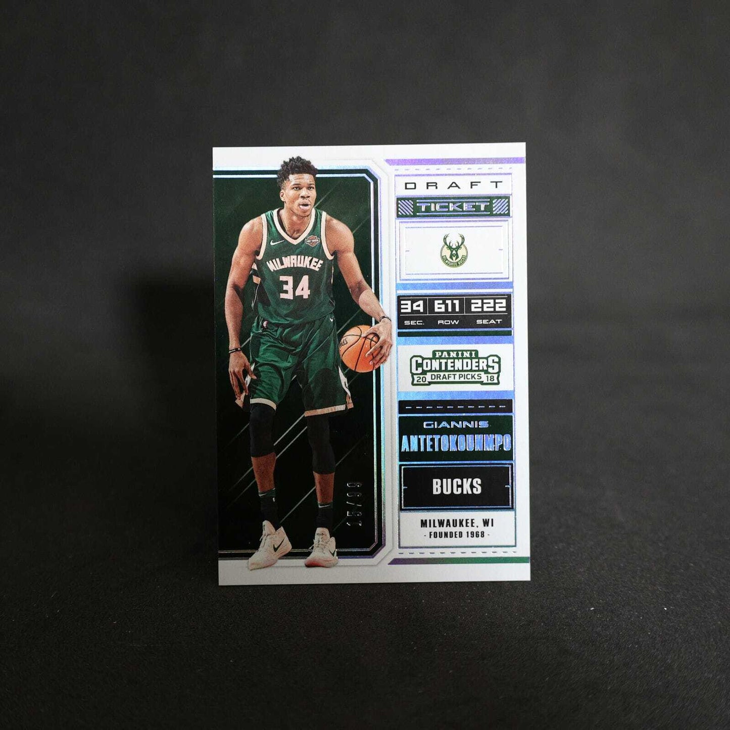 2018 Giannis Antetokounmpo Contenders Draft Picks Draft Ticket /99
