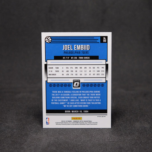 2018-19 Joel Embiid Donruss Optic Holo Silver Prizm #99