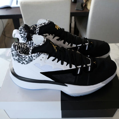 Jordan Zion 1  Black/White-Metallic Gold DA3130-002 US Size 14