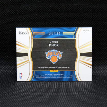 2018-19 Kevin Knox Select Rookie Signatures Silver Prizm /199