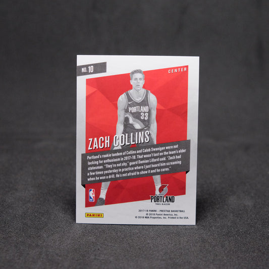 2017-18 Zach Collins Prestige Green Etch Rookie Card
