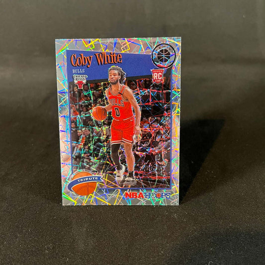 2019-20 Coby White Panini Hoops Premium #295 Tribute Prizm Rookie Card