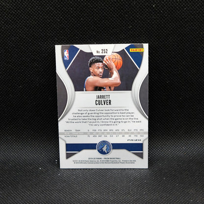 2019-20 Prizm Jarrett Culver #252 Red White Blue Prizm Rookie Card