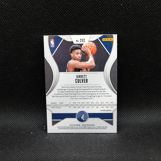 2019-20 Prizm Jarrett Culver #252 Red White Blue Prizm Rookie Card