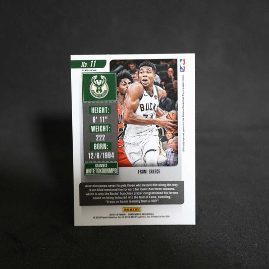2018-19 Giannis Antetokounmpo Contenders Optic Season Ticket Silver Prizm