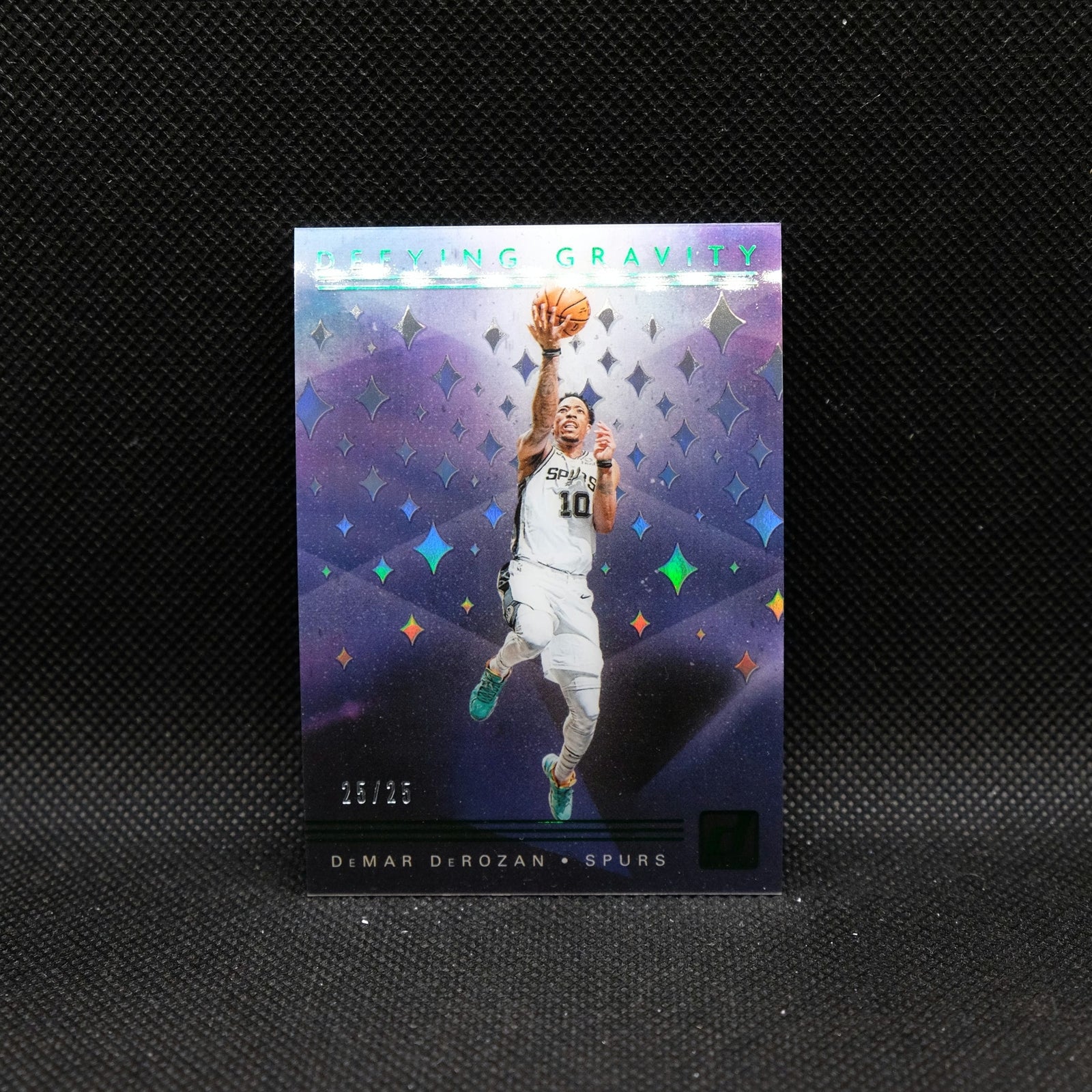 2019-20 Panini Donruss Clearly DeMar DeRozan Defying Gravity Green 25/25