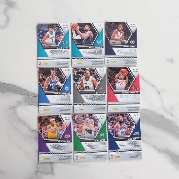 2019-20 Mosaic Pink Camo Prizm Lot #7 - 9 Cards