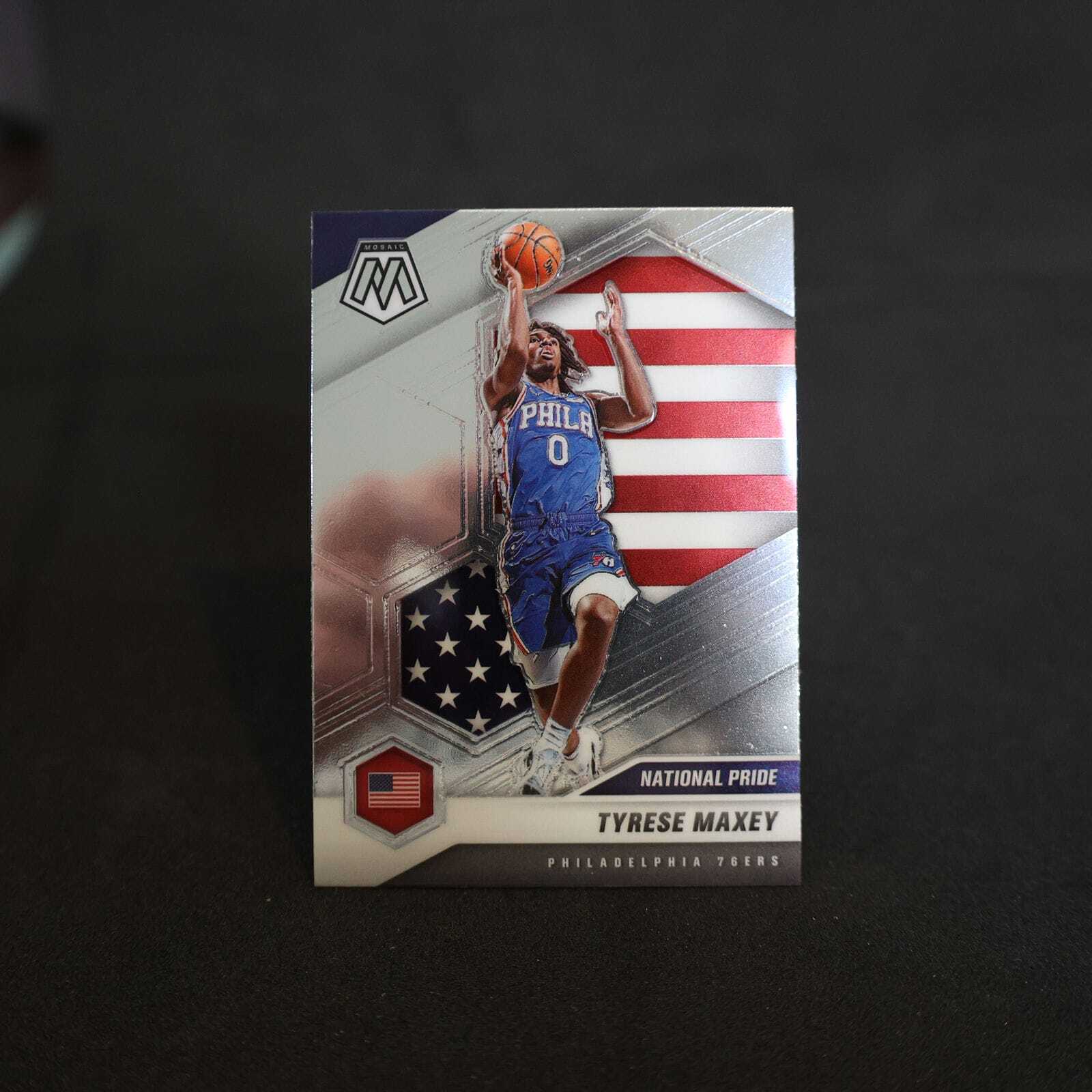 2020-21 Tyrese Maxey Mosaic #259 National Pride Rookie Card