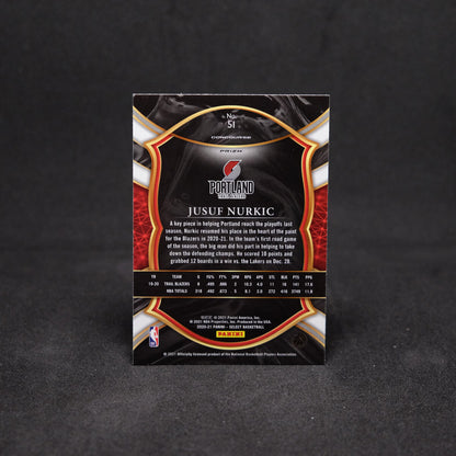 2020-21 Select Jusuf Nurkic Concourse Red White Orange Flash Prizm