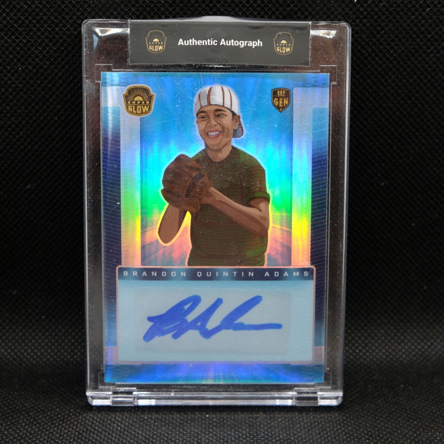 2021 Superglow 1st Edition Brandon Quintin Adams Blue Autograph /150