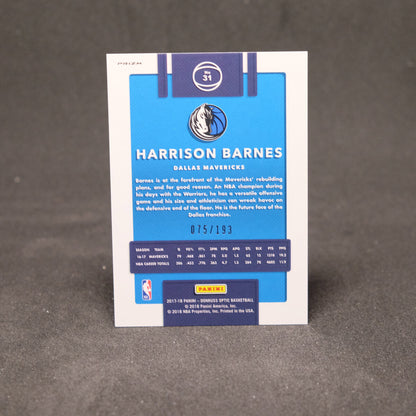 2017-18 Harrison Barnes Donruss Optic Fast Break Orange Prizm /193