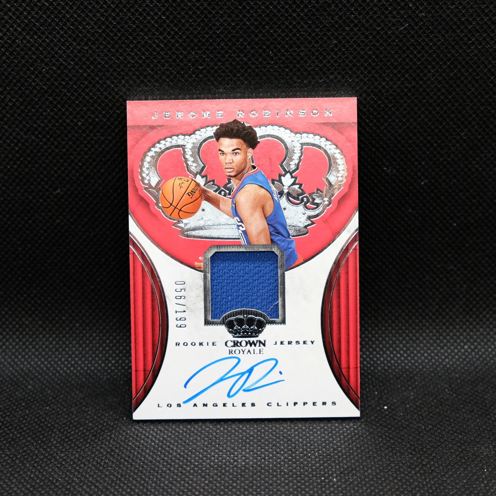 2018-19 Panini Crown Royale Jerome Robinson Rookie Jersey Auto /199