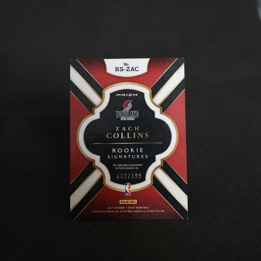 2017-18 Zach Collins Select Silver Prizm Rookie Signatures /199