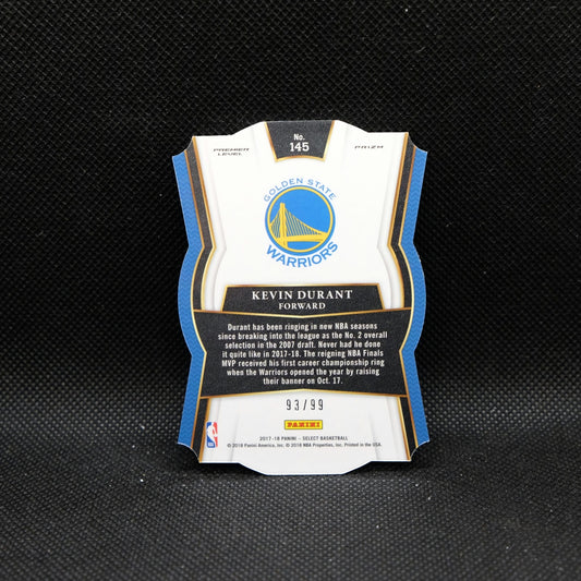 2017-18 Panini Select Kevin Durant Premier Level Die Cut Purple Prizm /99