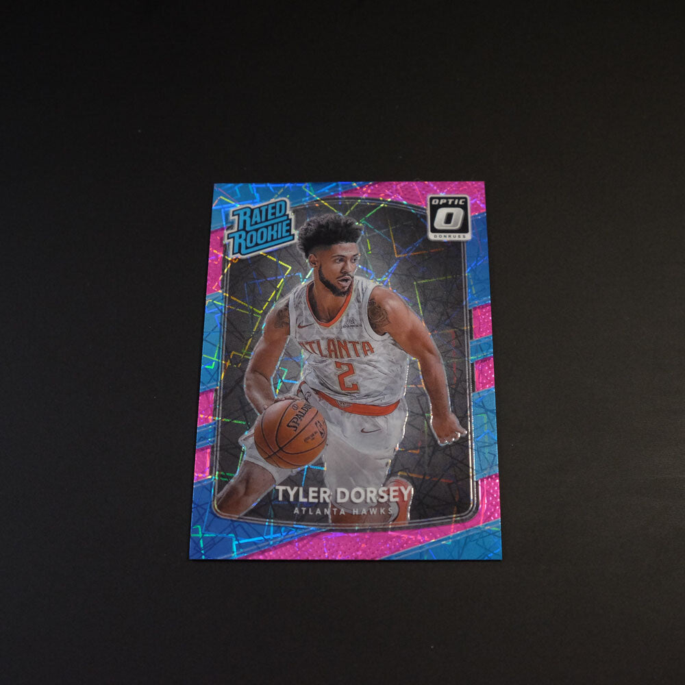 2017-18 Tyler Dorsey Donruss Optic #157 Rated Rookie Pink Velocity Rookie Car...