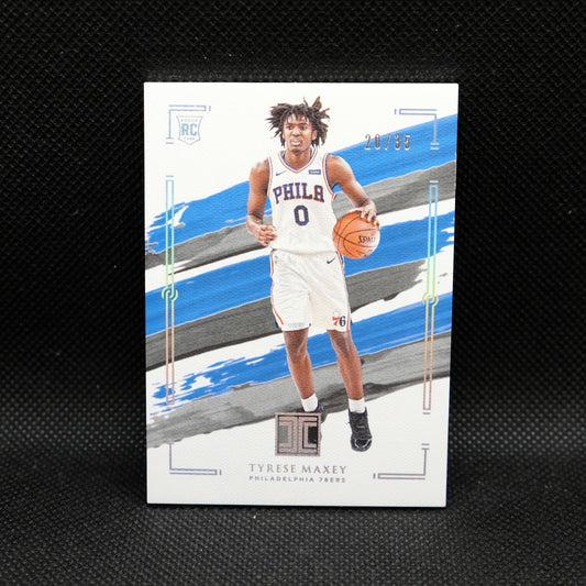 2020-21 Tyrese Maxey Impeccable #81 Holo Silver Rookie Card /35