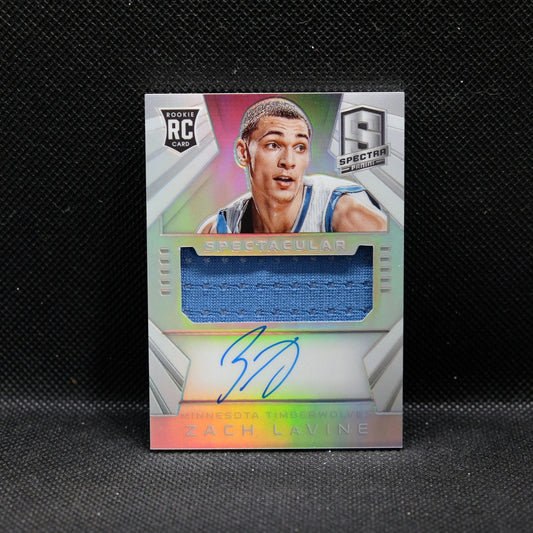 2014-15 Zach Lavine Spectra Spectacular Rookie Patch Auto /149 Silver Prizm