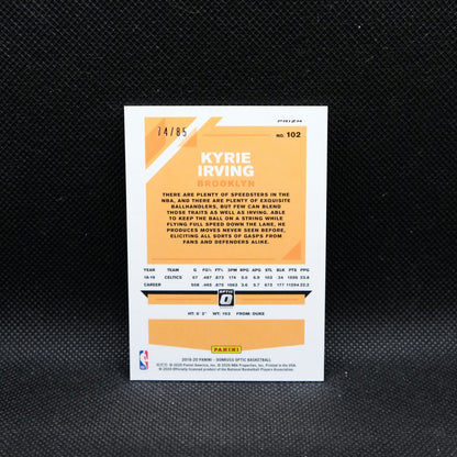2019-20 Panini Donruss Optic Kyrie Irving #56 Fast Break Red Prizm /85