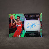 2018-19 Troy Brown Jr Select Rookie Signatures Green Prizm /99