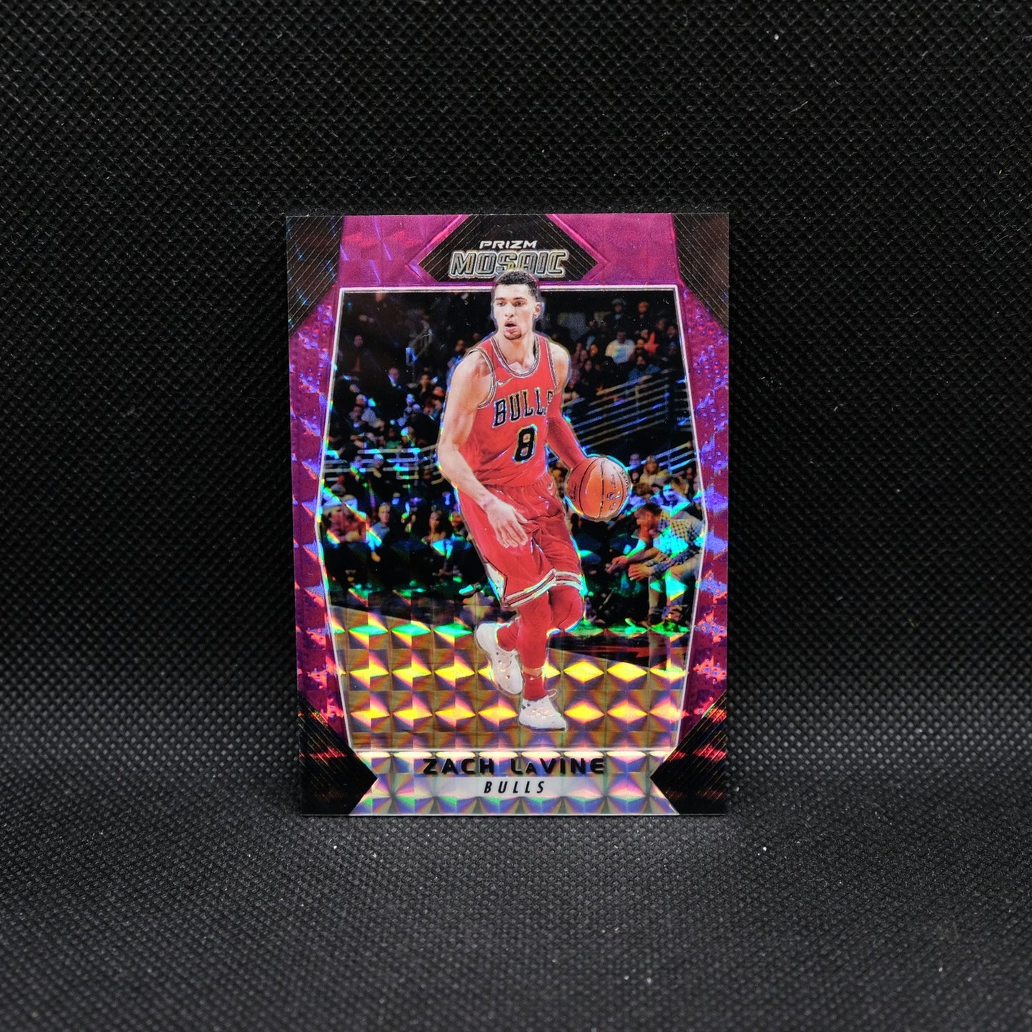 2017-18 Panini Prizm Mosaic Zach LaVine #89 Purple Mosaic Prizm /99