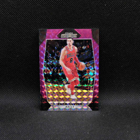2017-18 Panini Prizm Mosaic Zach LaVine #89 Purple Mosaic Prizm /99