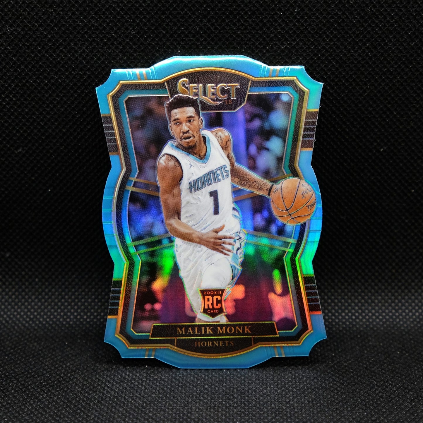 2017-18 Malik Monk Select #142 Light Blue Prizm Die Cut Rookie Card /185