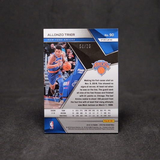2018-19 Allonzo Trier Select - Neon Blue Prizm Rookie Card /75