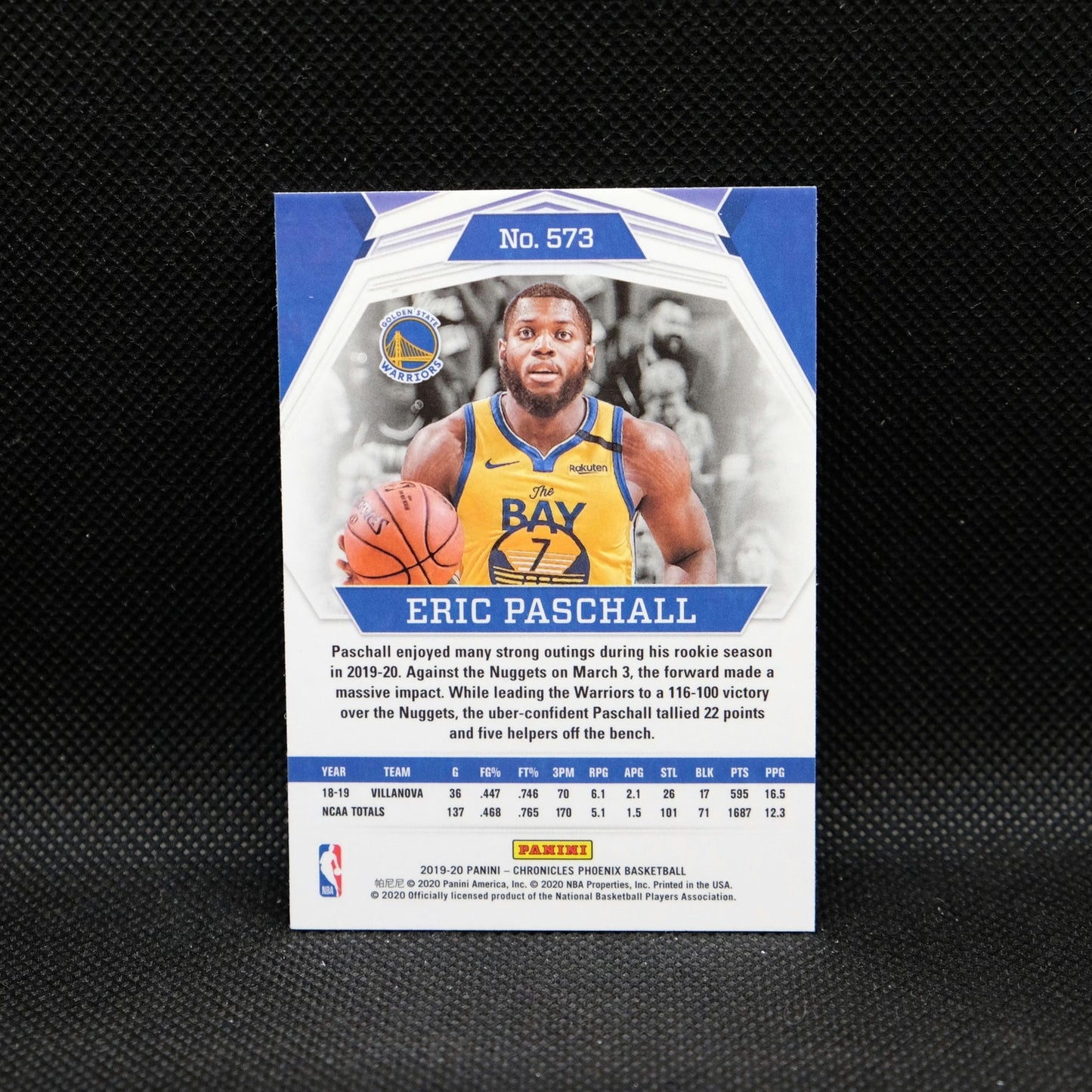 2019-20 Panini Chronicles Phoenix Eric Paschall #573 Green