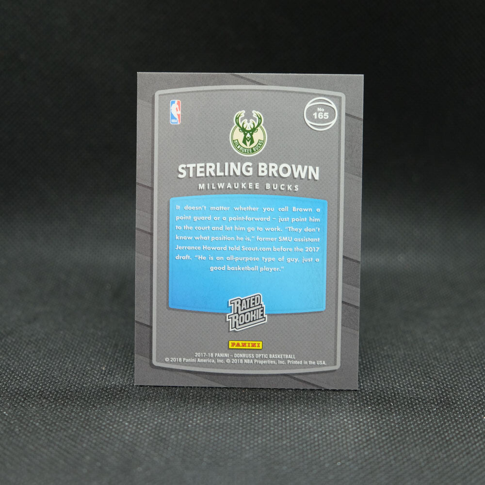 2017-18 Sterling Brown Auto Rookie Card Lot - 2 Cards