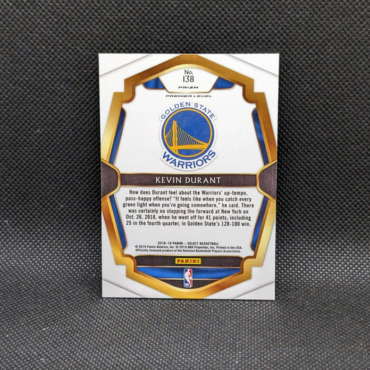 2018-19 Kevin Durant Select Premier Level Silver Prizm