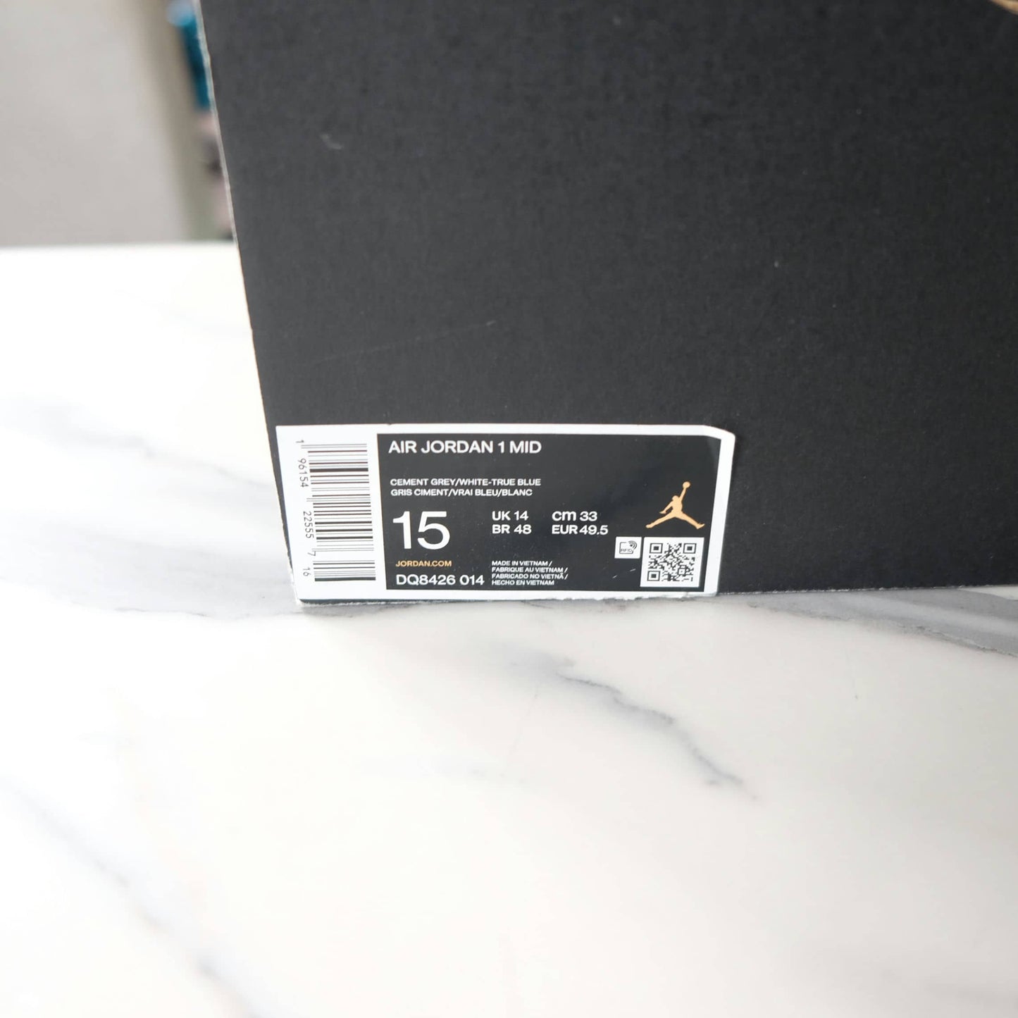 Nike Air Jordan 1 Mid True Blue DQ8426-014 Size M15