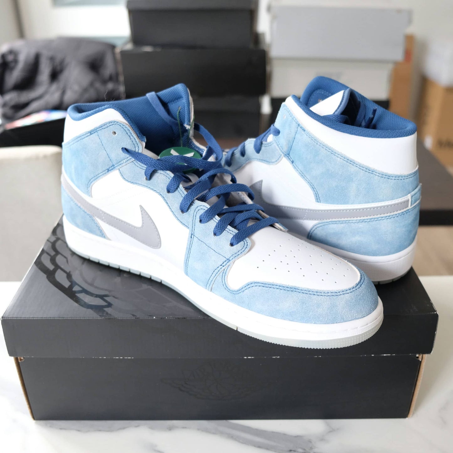 Nike Air Jordan 1 Mid French Blue Fire Red DN3706-401 Size M15