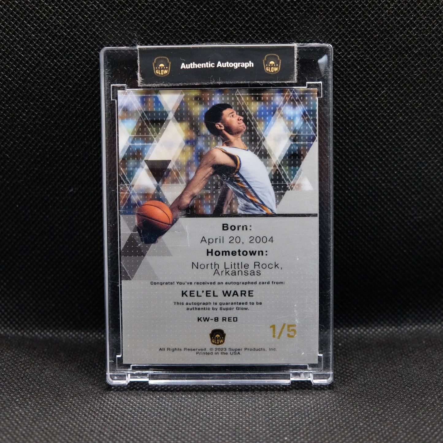 2023 Kel'el Ware Superglow 1st Ever Red Auto 1/5