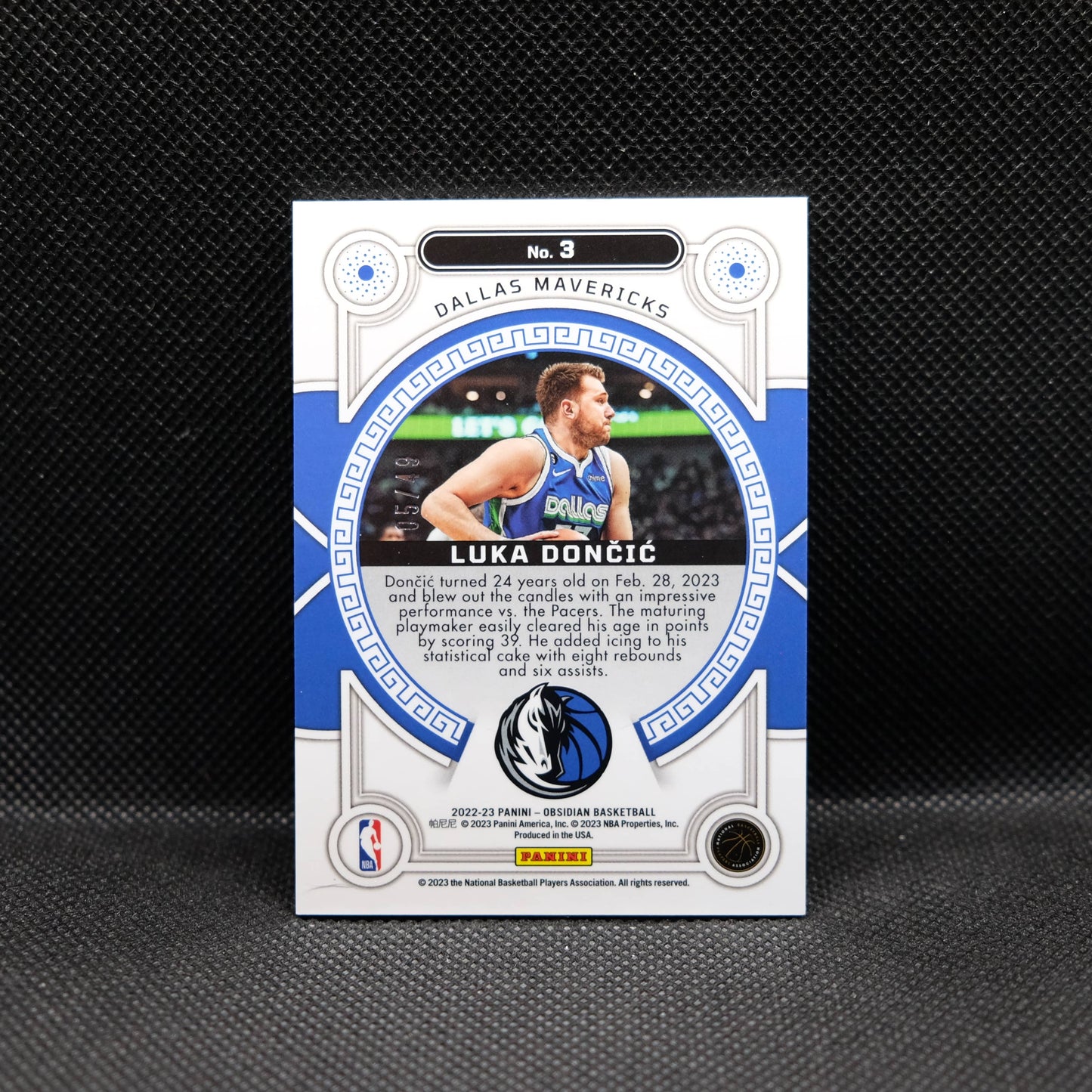 2022-23 Luka Doncic Obsidian Orbital Purple /49